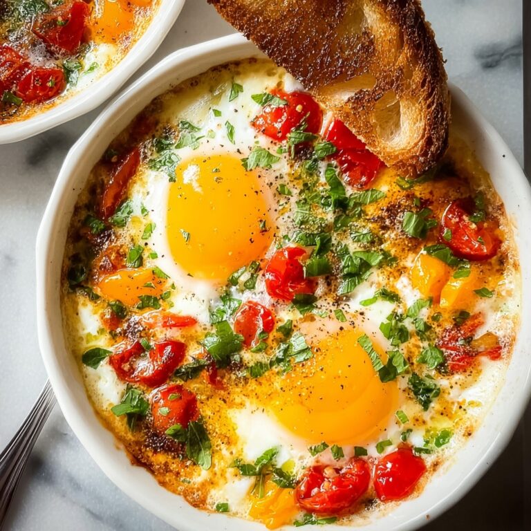 Baked Feta Eggs with Roasted Vegetables Recipe
