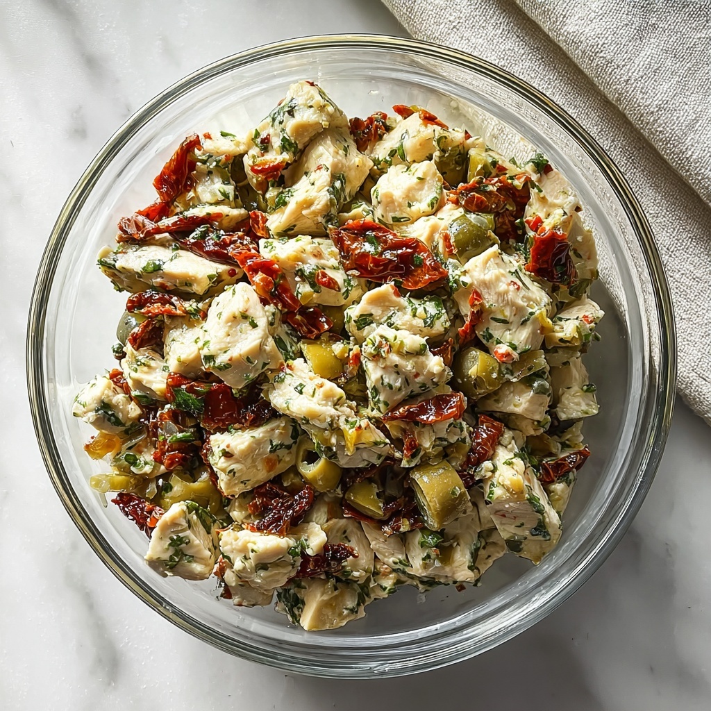 Easy Tuscan Chicken Salad with Sun-Dried Tomatoes Recipe - Recipe Image