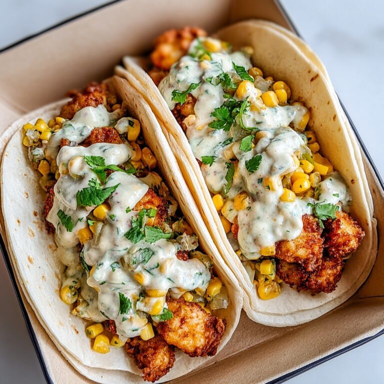 Fried Chicken Street Corn Tacos with Jalapeño Lime Ranch Recipe