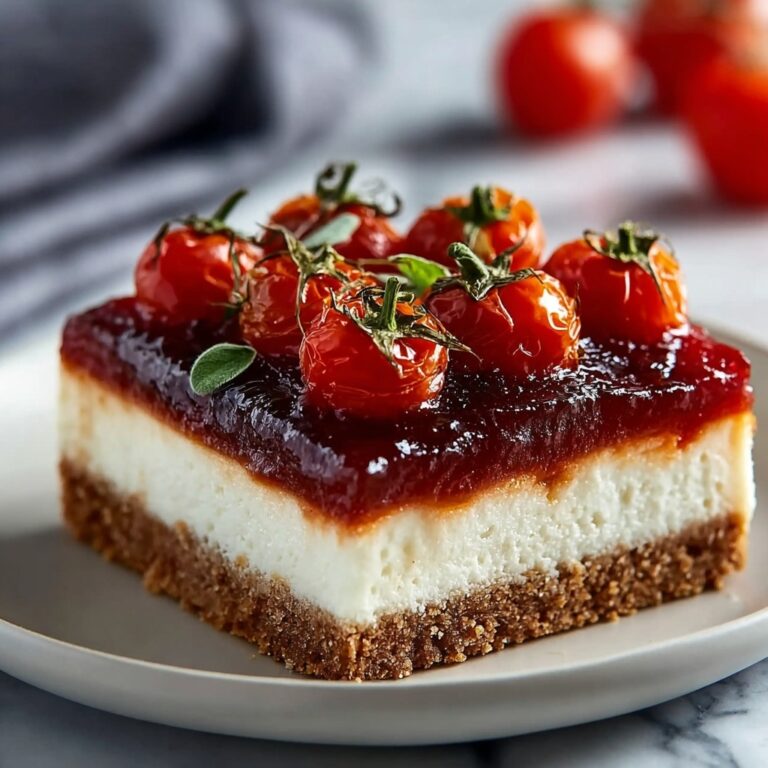 Savory Cheesecake with Roasted Tomato Jam and Parmesan Crust Recipe
