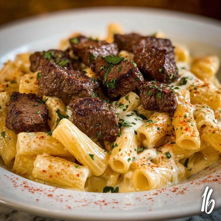 Cajun Garlic Butter Linguine with Tender Beef Strips Recipe