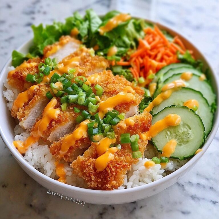 Bang Bang Chicken Bowl with Spicy Mayo and Fresh Vegetables Recipe
