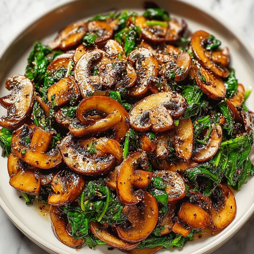 Sautéed Mushrooms with Spinach Recipe - Recipe Image