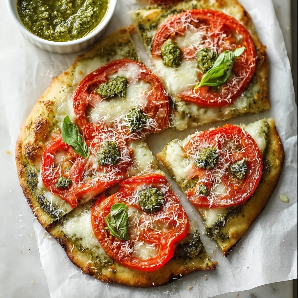 Pesto Flatbread Pizza Recipe - Recipe Image