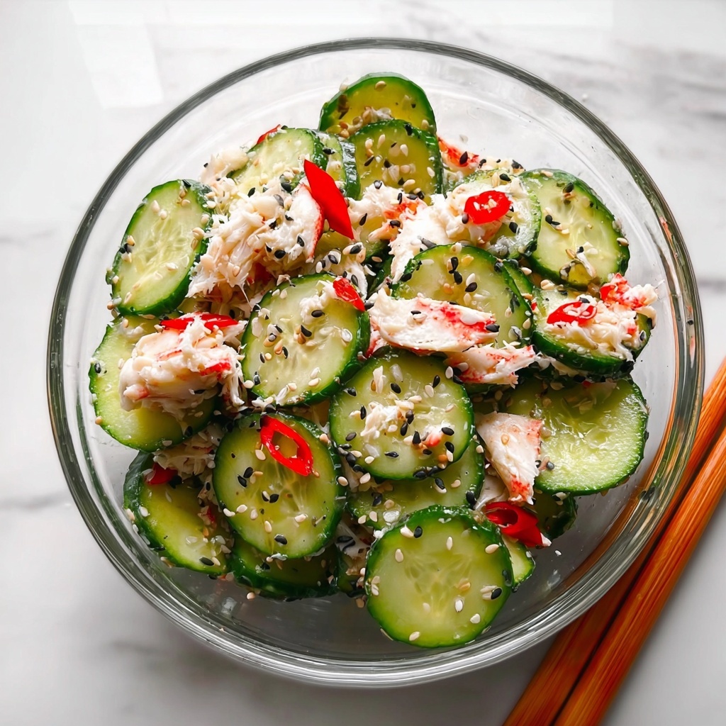 Easy California Roll Cucumber Salad Recipe - Recipe Image