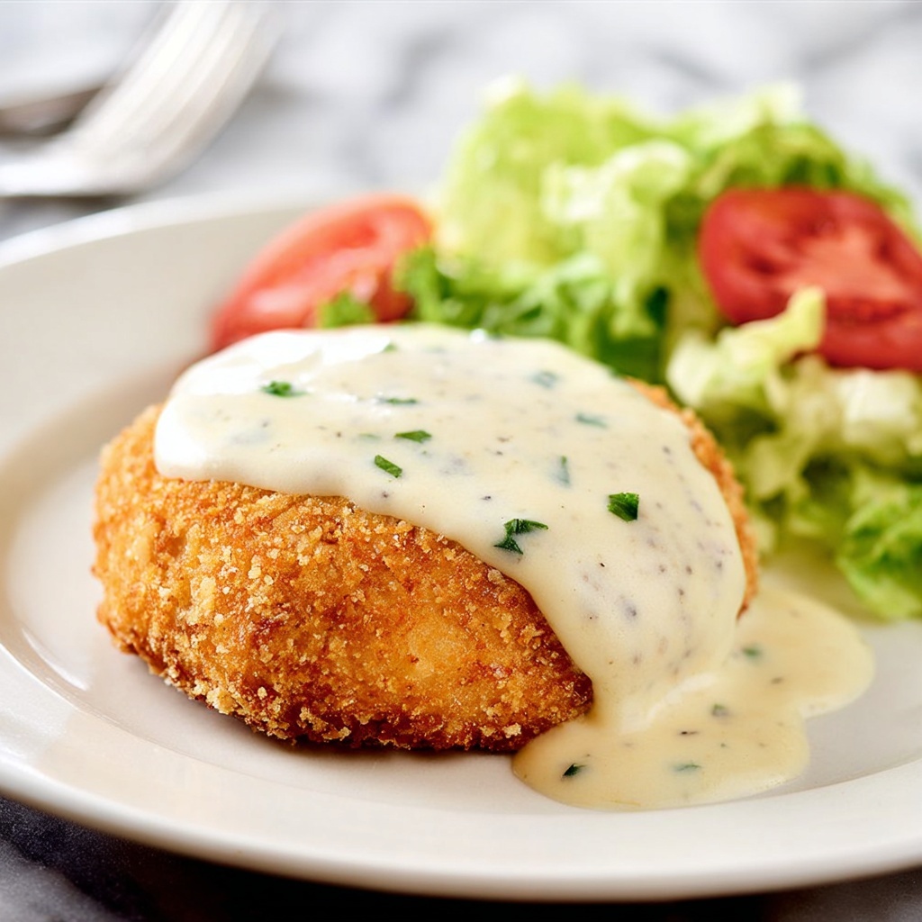 Chicken Pillows with Creamy Parmesan Sauce Recipe - Recipe Image