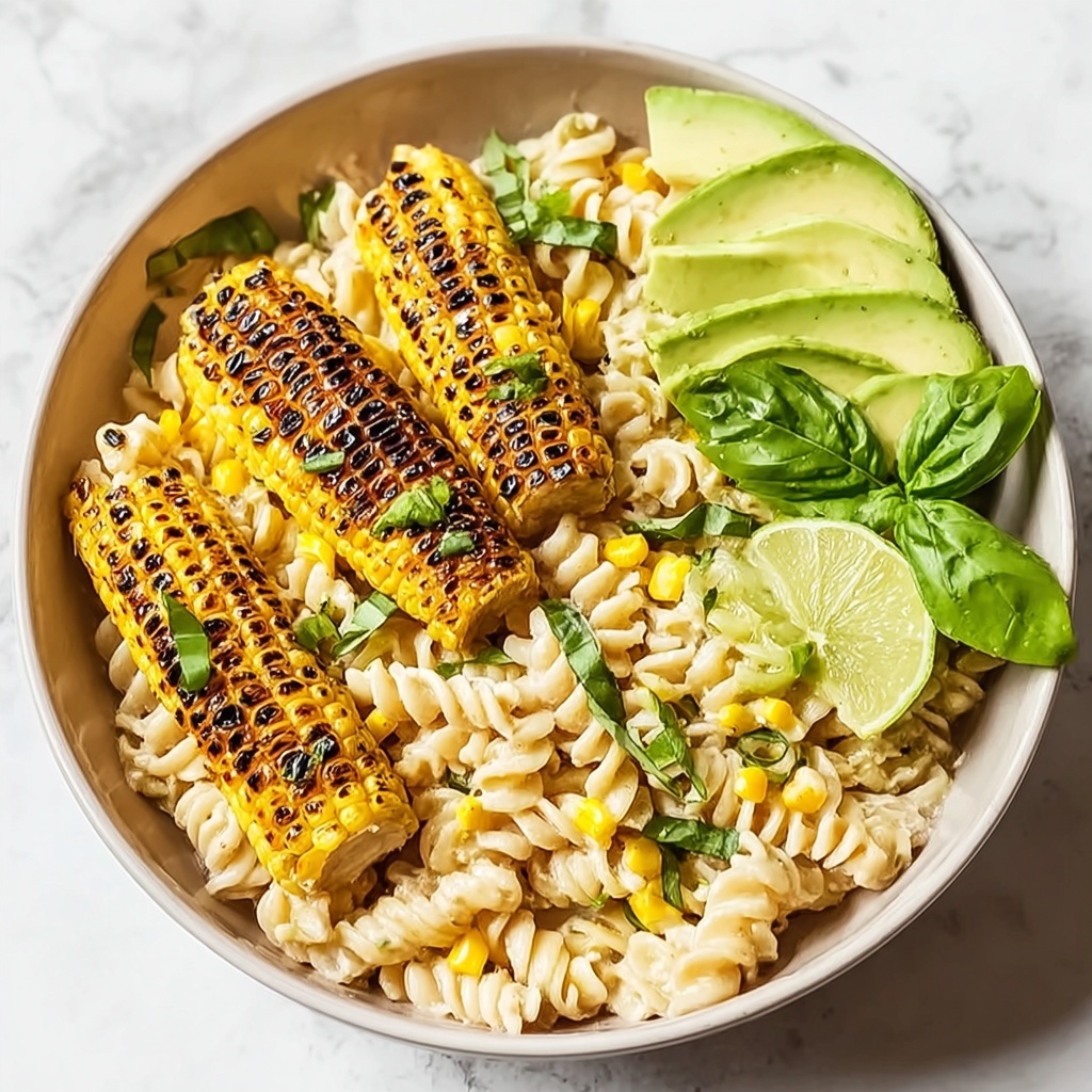 Creamy Street Corn Pasta Salad Recipe - Recipe Image