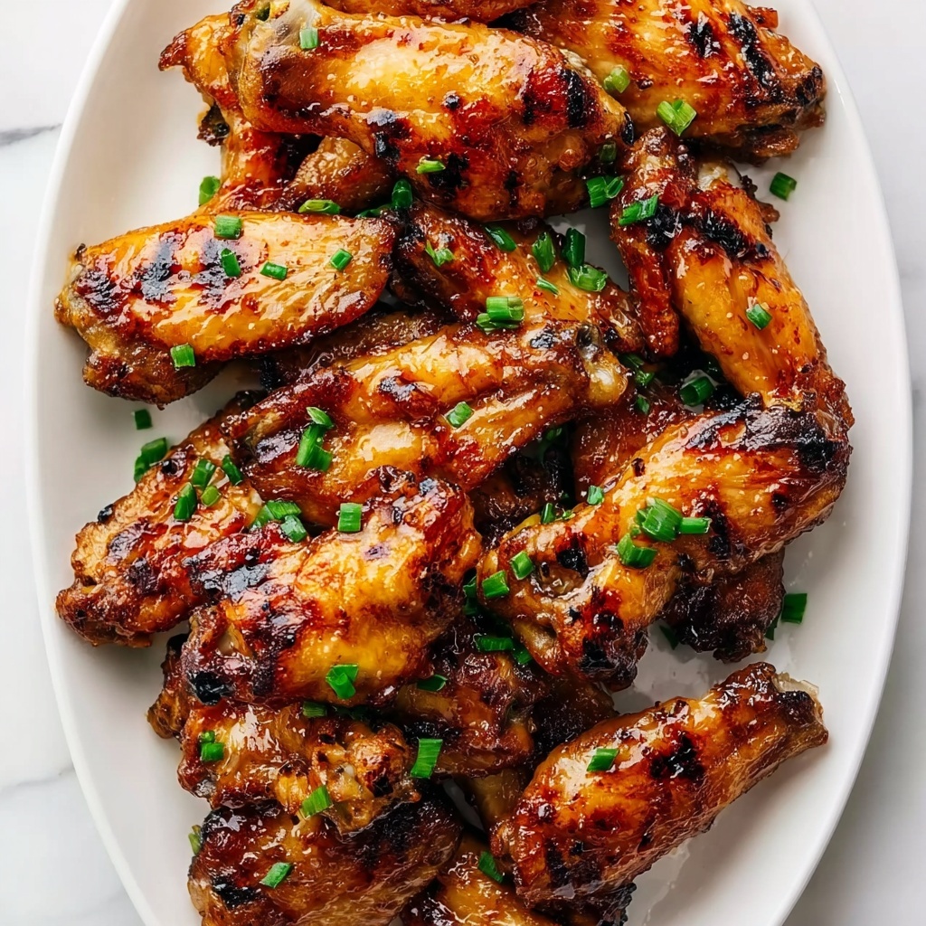 Grilled Honey Garlic Chicken Wings Recipe - Recipe Image