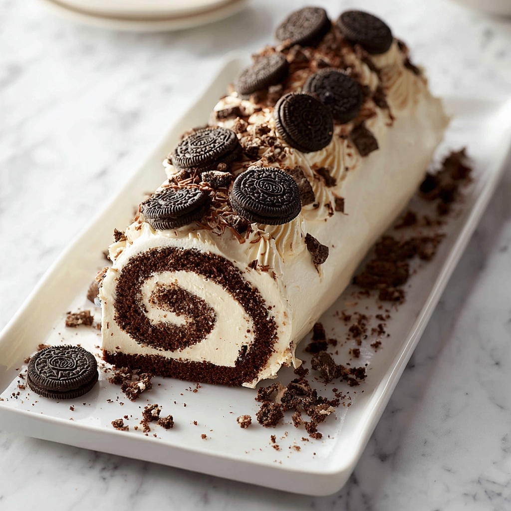 Cookies and Cream Cake Roll Recipe - Recipe Image
