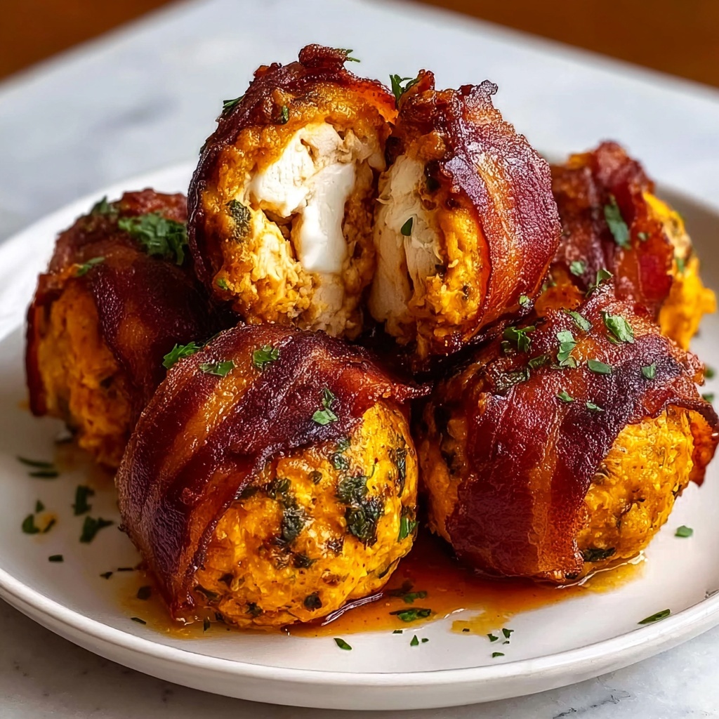 Buffalo Chicken Bacon Mozzarella Bombs Recipe - Recipe Image