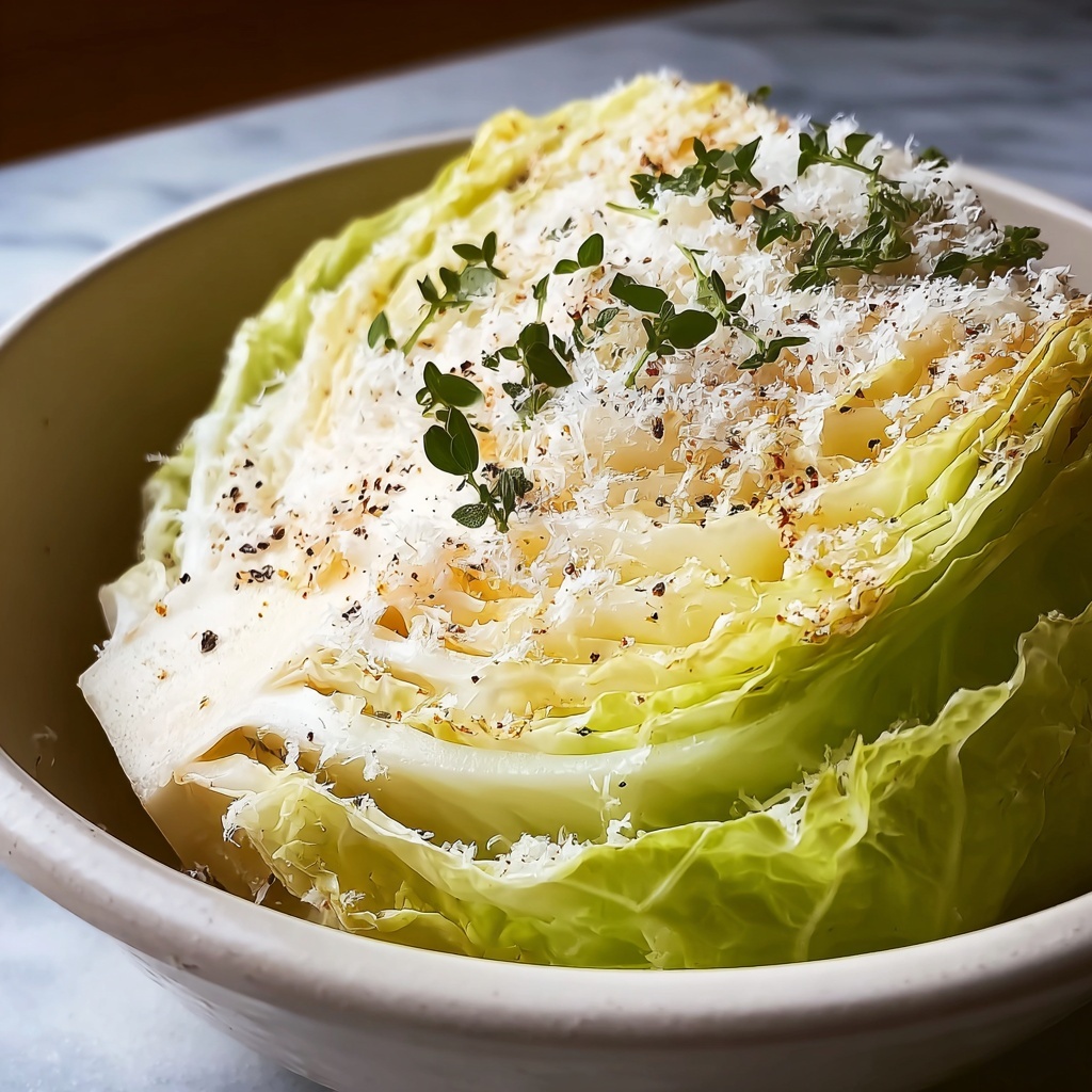 Creamy Slow Cooker Garlic Parmesan Cabbage Recipe - Recipe Image