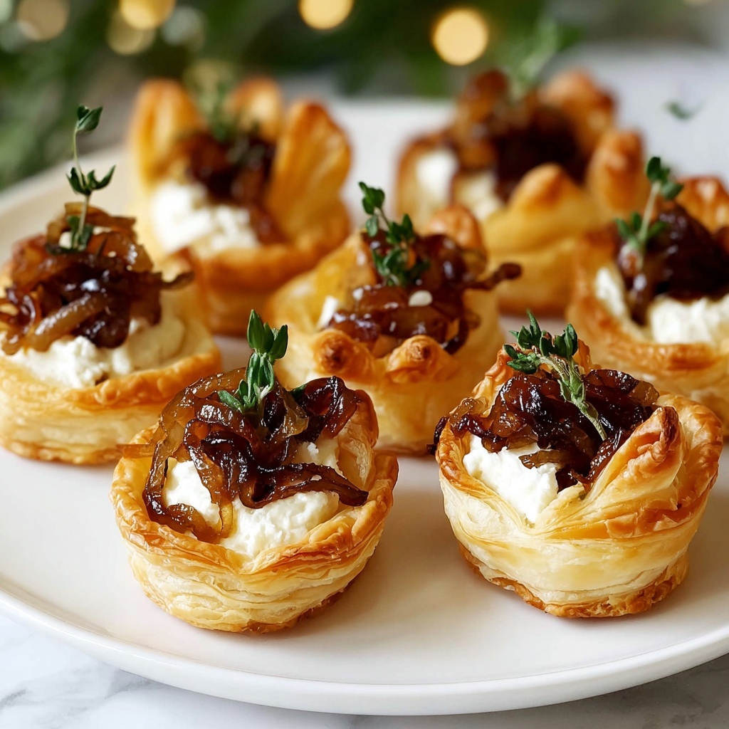 Irresistible Caramelized Onion and Goat Cheese Tarts Recipe - Recipe Image