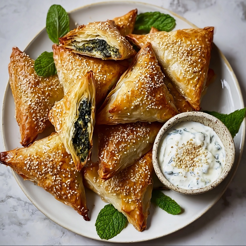 Lebanese Spinach Pies Recipe - Recipe Image