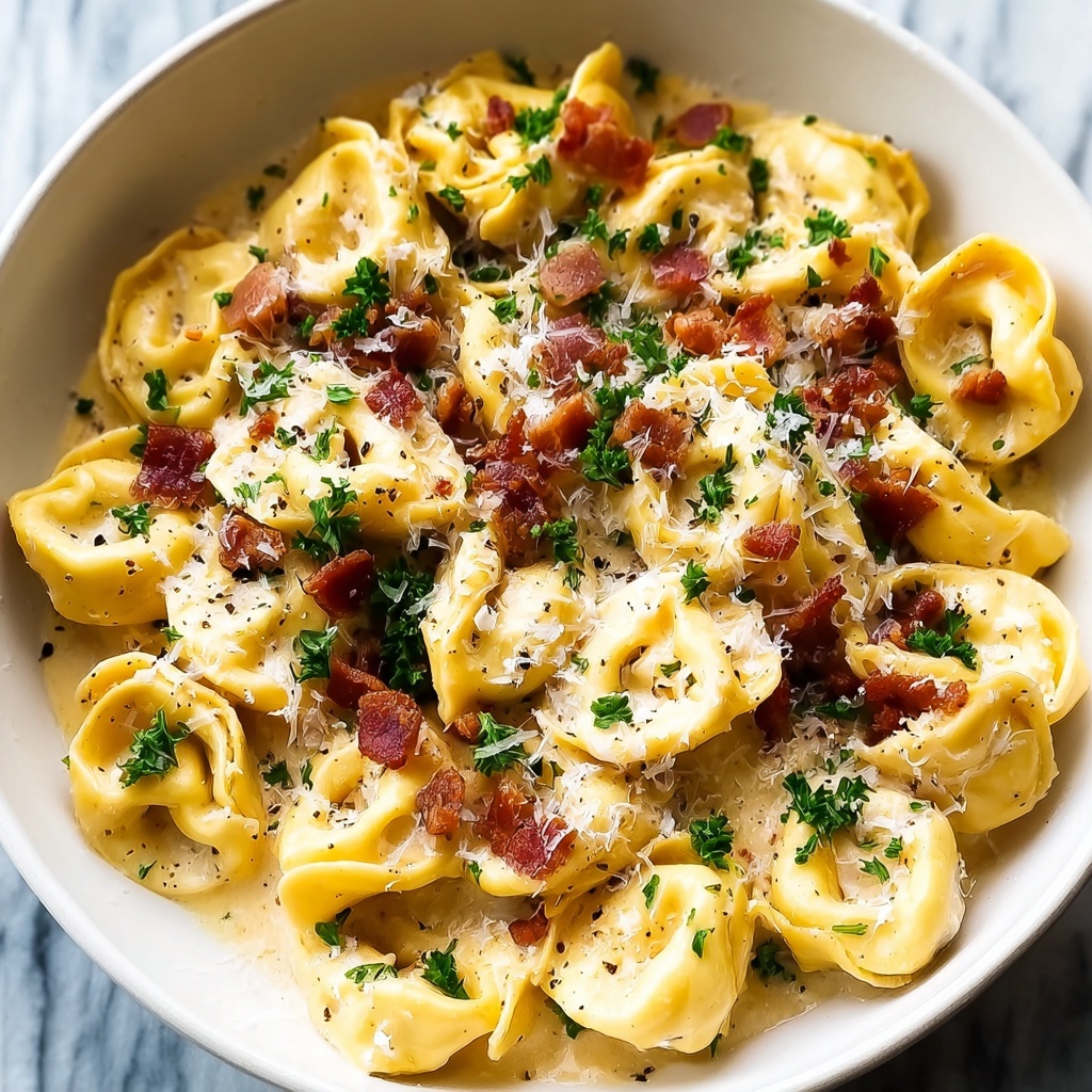 Creamy Tortellini Carbonara Recipe - Recipe Image