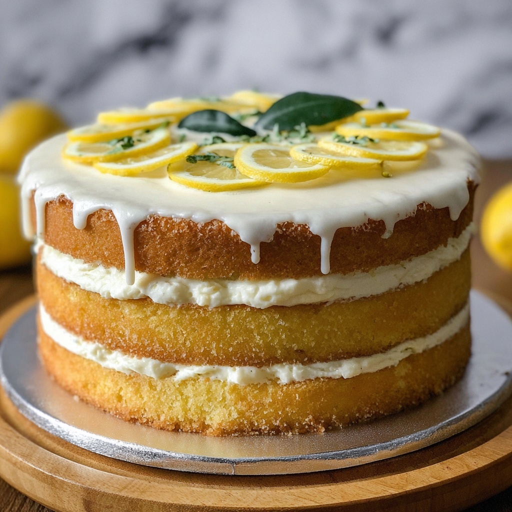 Limoncello Cake with Mascarpone Frosting Recipe - Recipe Image