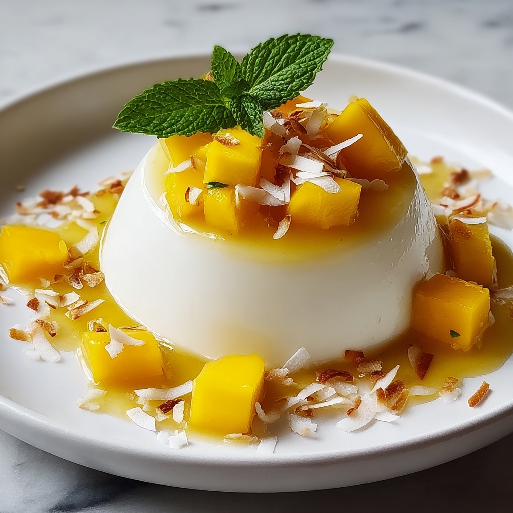 Mango Coconut Panna Cotta Recipe - Recipe Image