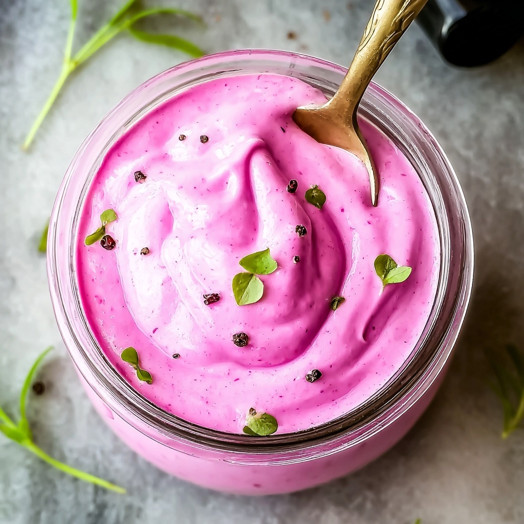 Vegan Pink Sauce Ranch Dressing with Dragon Fruit and Fresh Herbs Recipe - Recipe Image