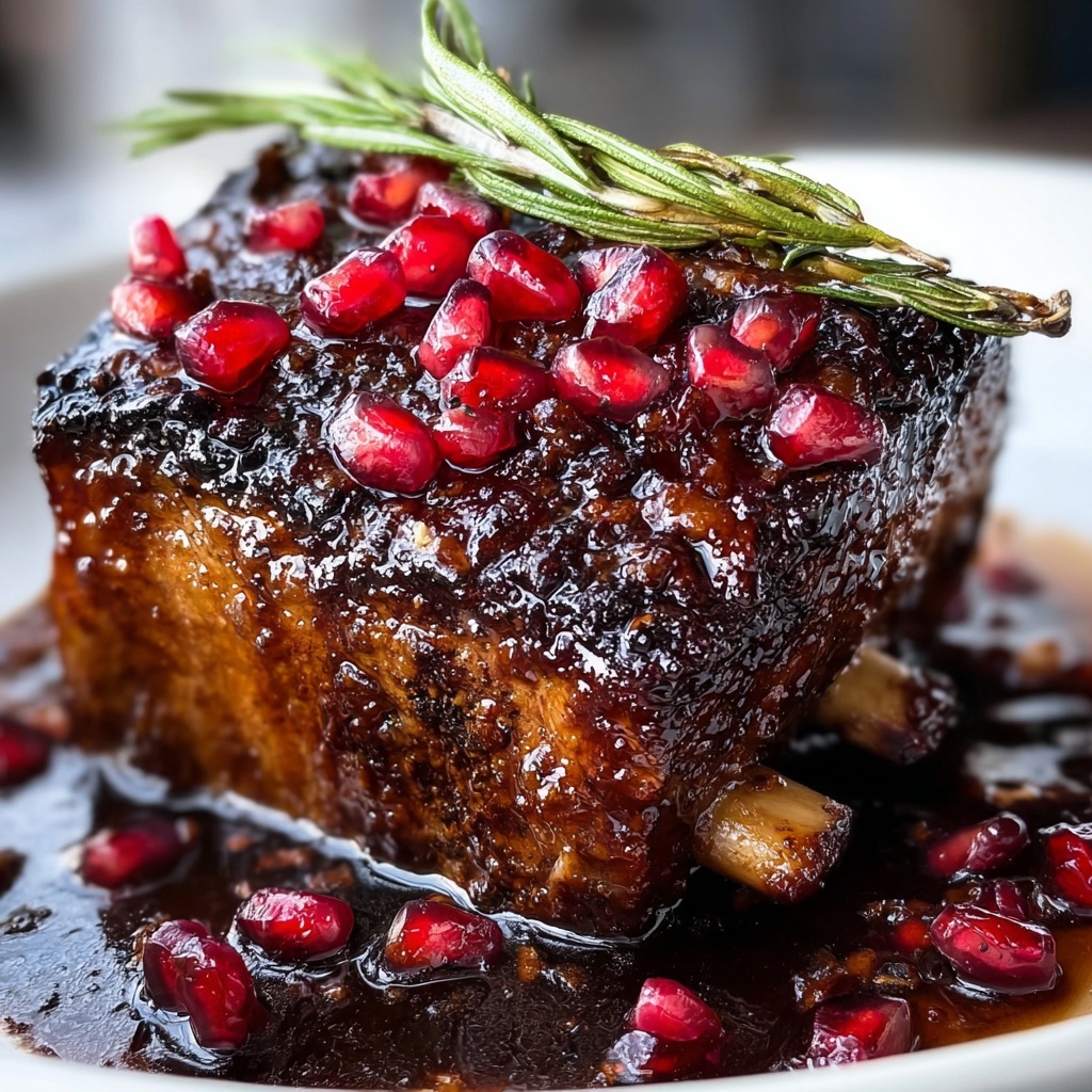 Pomegranate Molasses Glazed Lamb Shoulder Recipe - Recipe Image