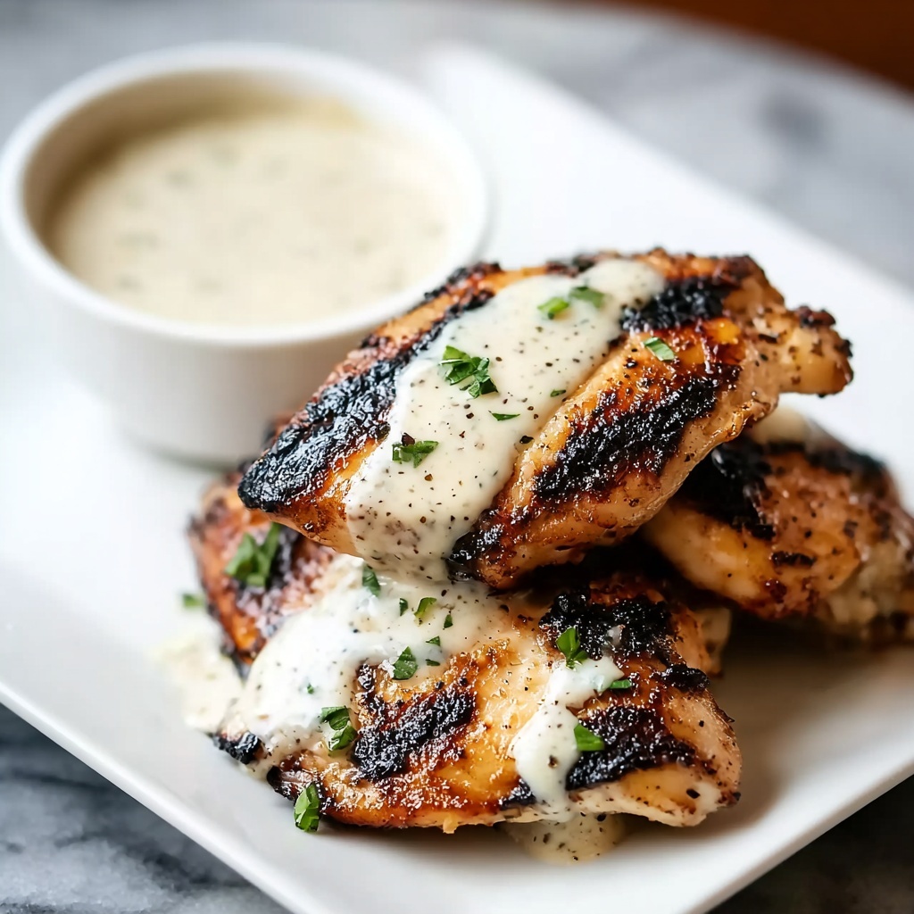 Cajun Grilled Chicken with Alabama White Sauce Recipe - Recipe Image