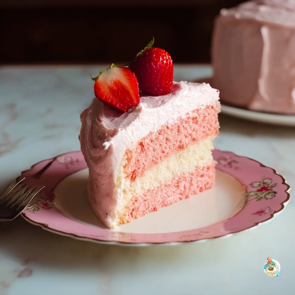 Homemade Strawberry Cake Recipe - Recipe Image