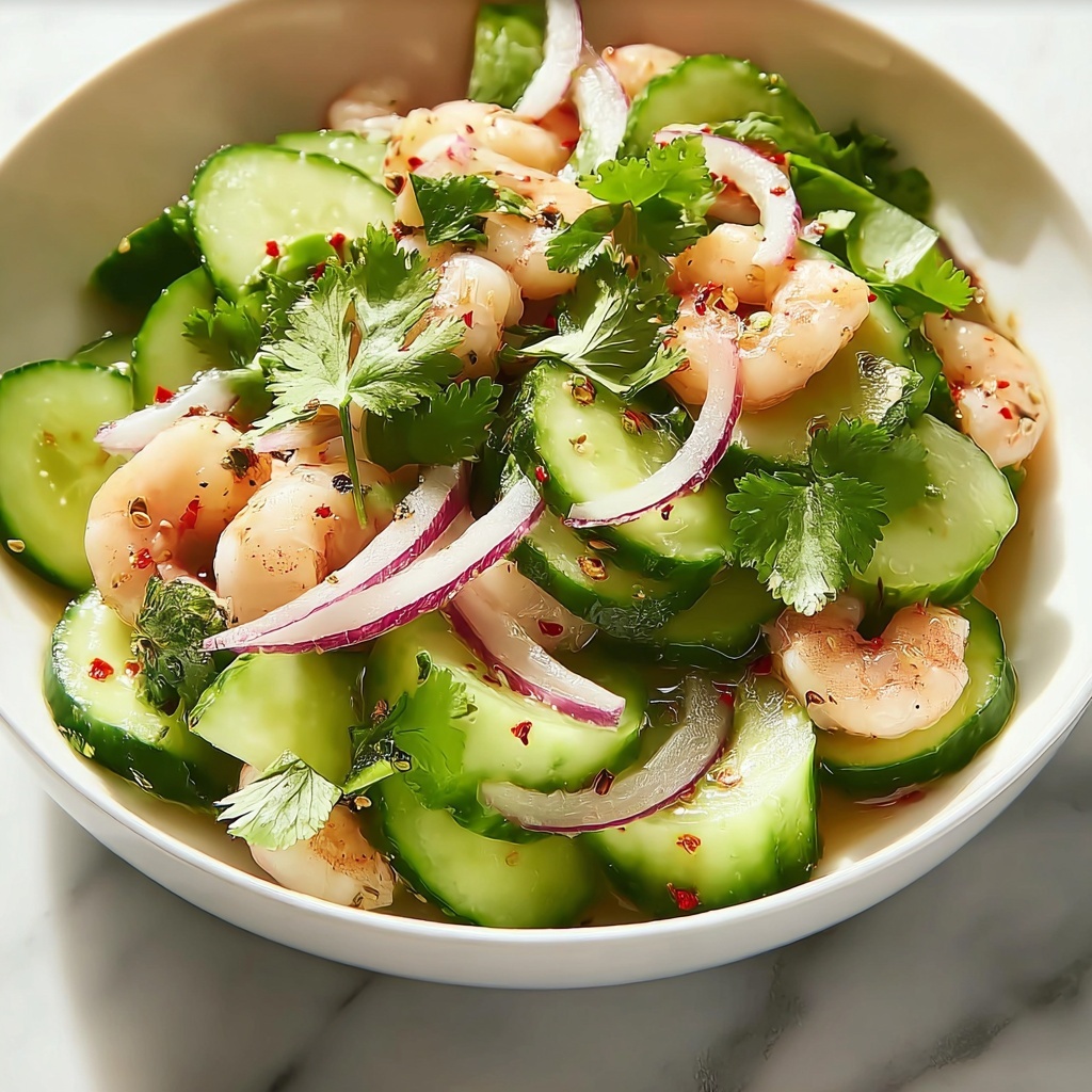 Cucumber Shrimp Salad: A Refreshing 5-Minute Delight Recipe - Recipe Image
