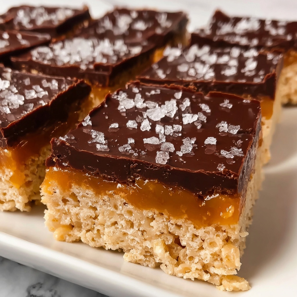 Caramel Chocolate Rice Krispies Treats Recipe - Recipe Image