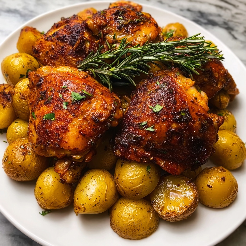 Air Fryer Chicken Thighs and Potatoes Recipe - Recipe Image