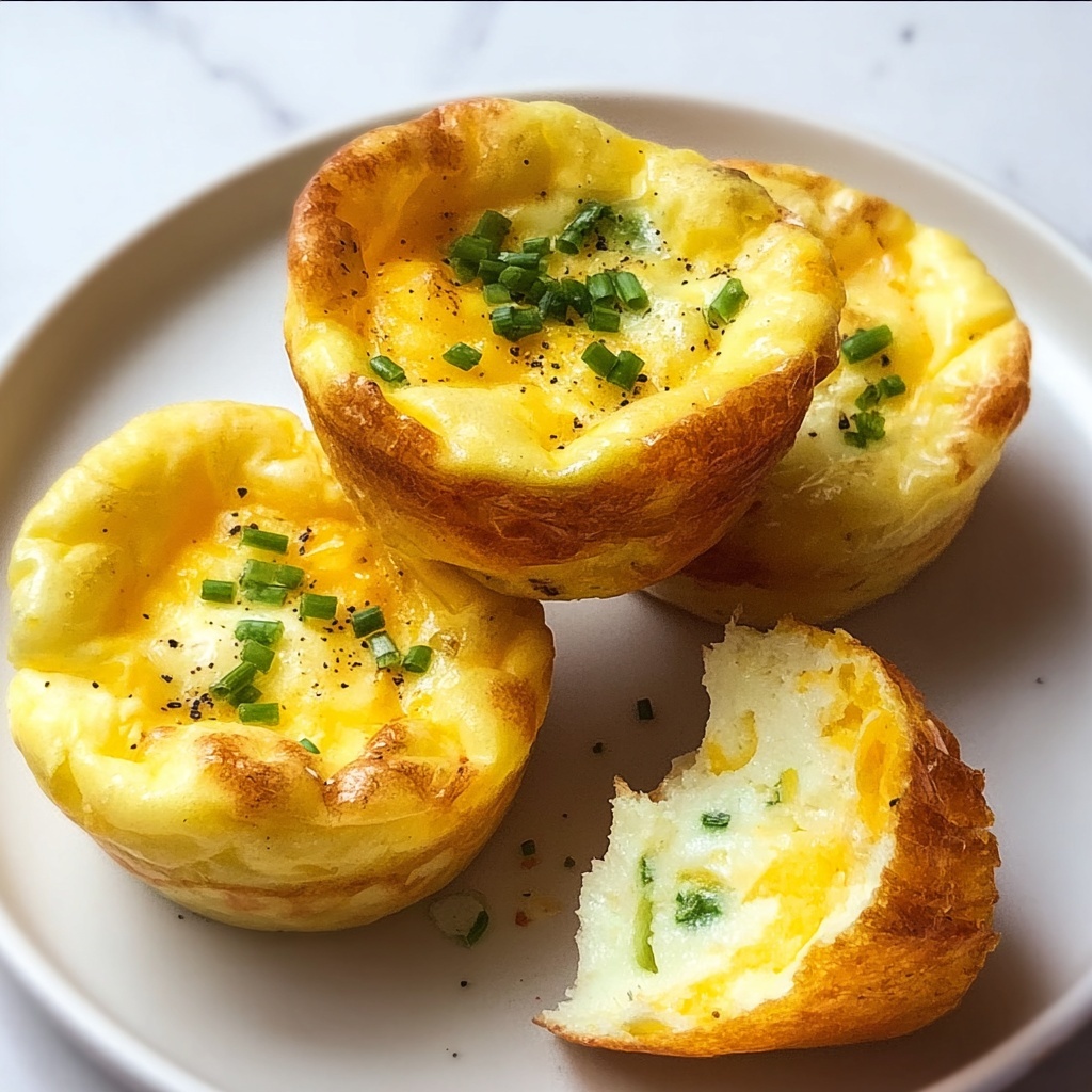 Cheddar Chive Scrambled Egg Cups Recipe - Recipe Image
