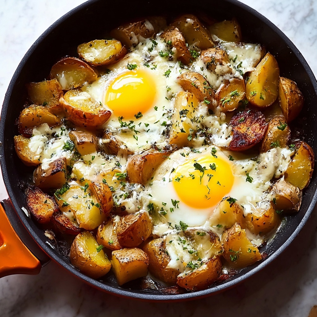 Cheesy Potato & Egg Skillet Recipe - Recipe Image