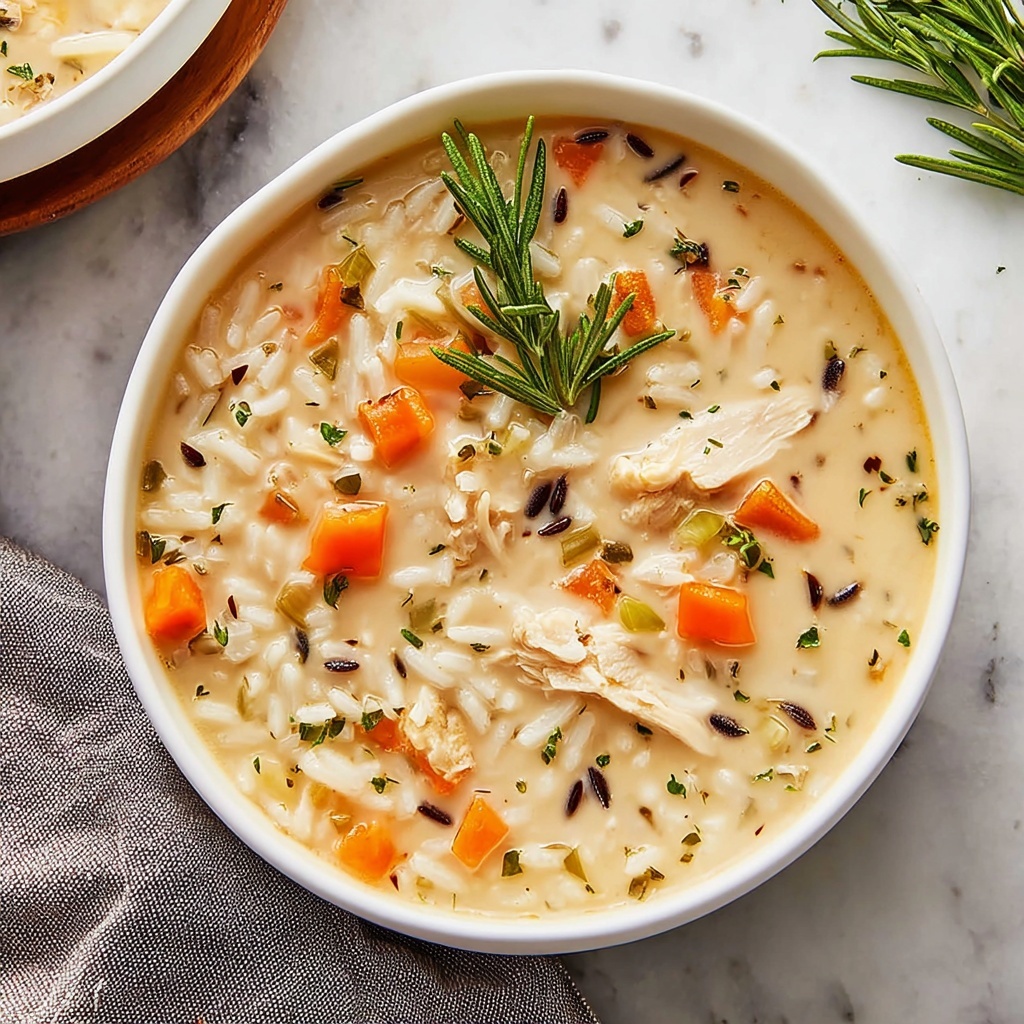 Cozy Creamy Turkey Rice Soup Recipe - Recipe Image