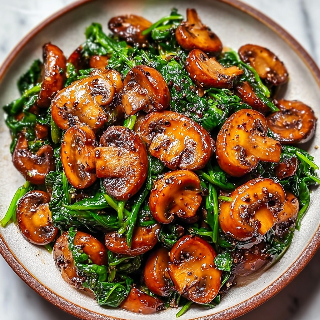 Sautéed Mushrooms with Spinach Recipe - Recipe Image