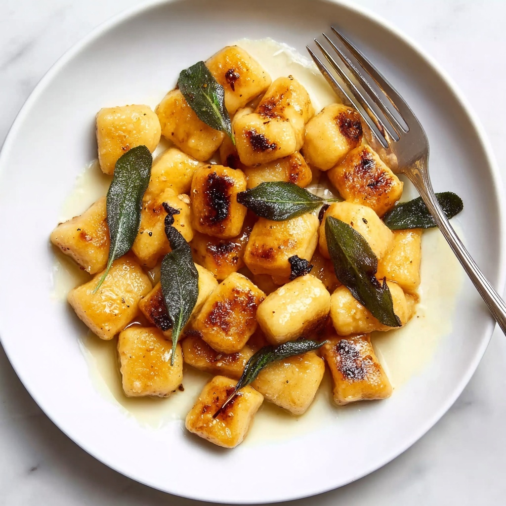Crisp Gnocchi with Roasted Pumpkin in Brown Butter and Sage Recipe - Recipe Image