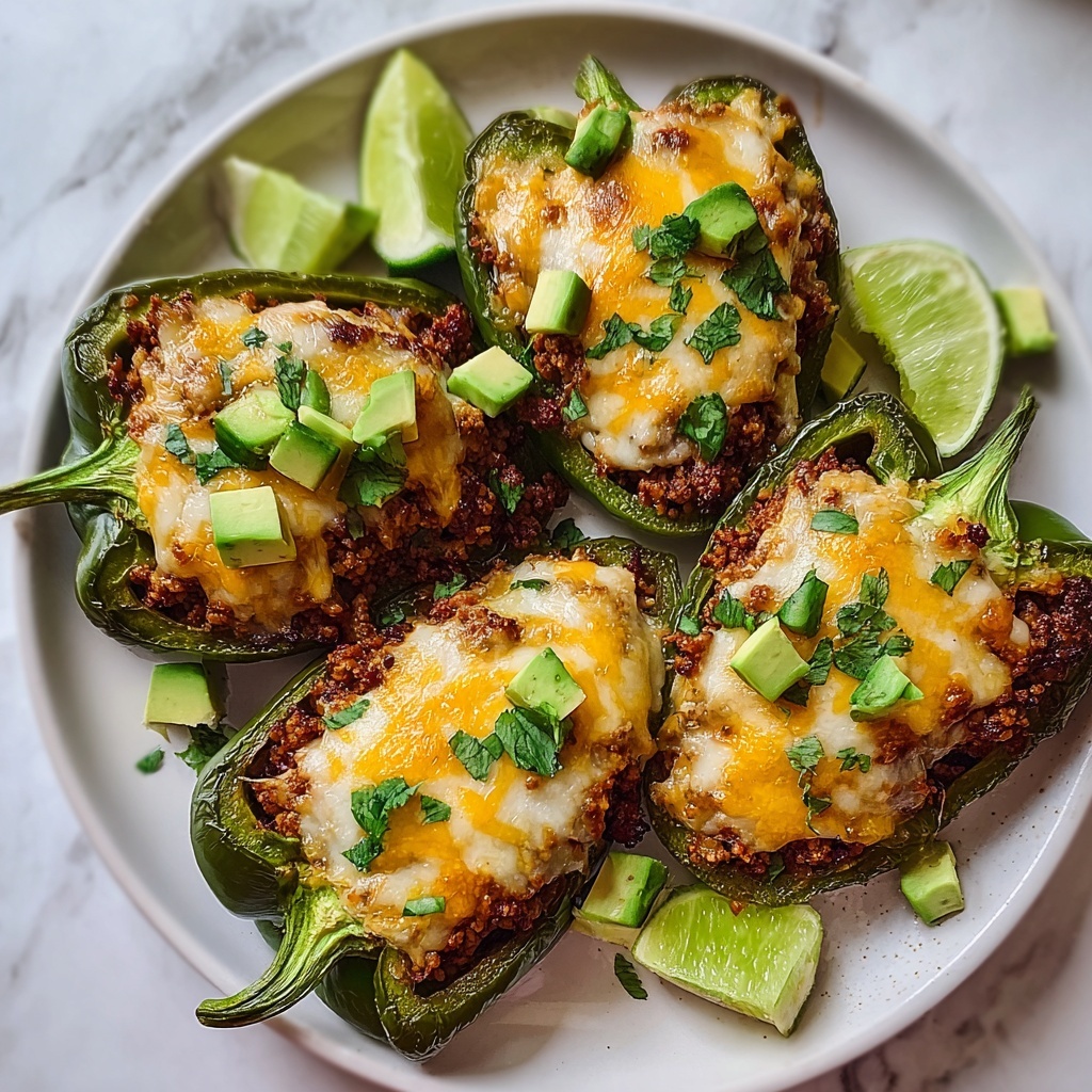 Taco-Stuffed Poblano Peppers Recipe - Recipe Image