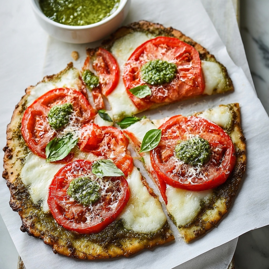 Pesto Flatbread Pizza Recipe - Recipe Image