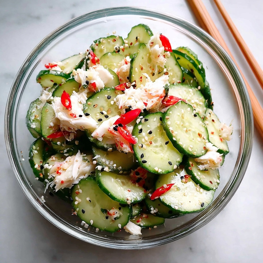 Easy California Roll Cucumber Salad Recipe - Recipe Image