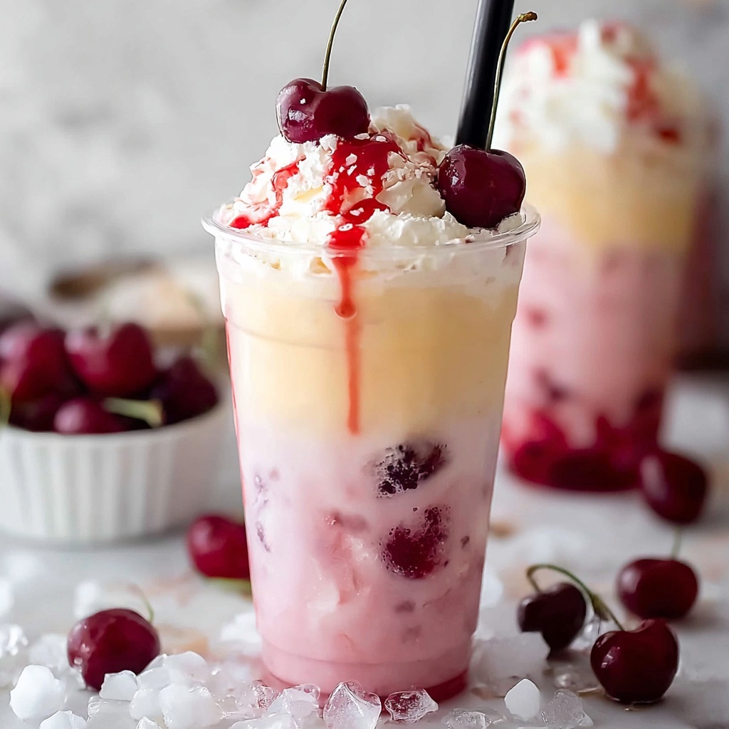 Cherry Vanilla Iced Latte: A Dairy-Free Summer Treat Recipe - Recipe Image
