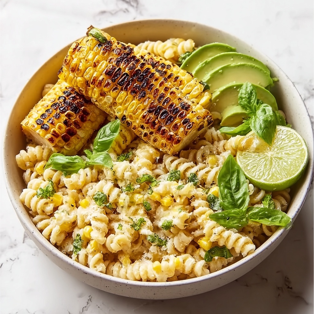 Creamy Street Corn Pasta Salad Recipe - Recipe Image