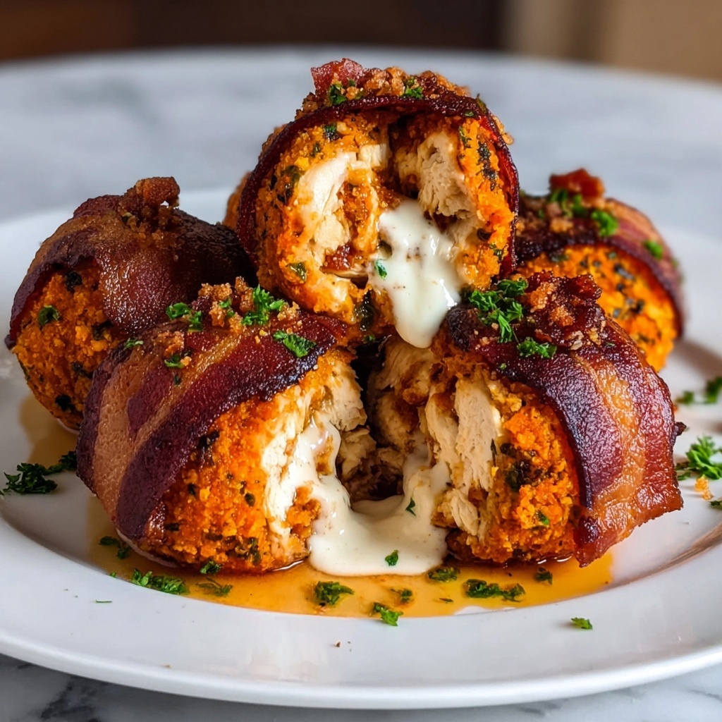 Buffalo Chicken Bacon Mozzarella Bombs Recipe - Recipe Image