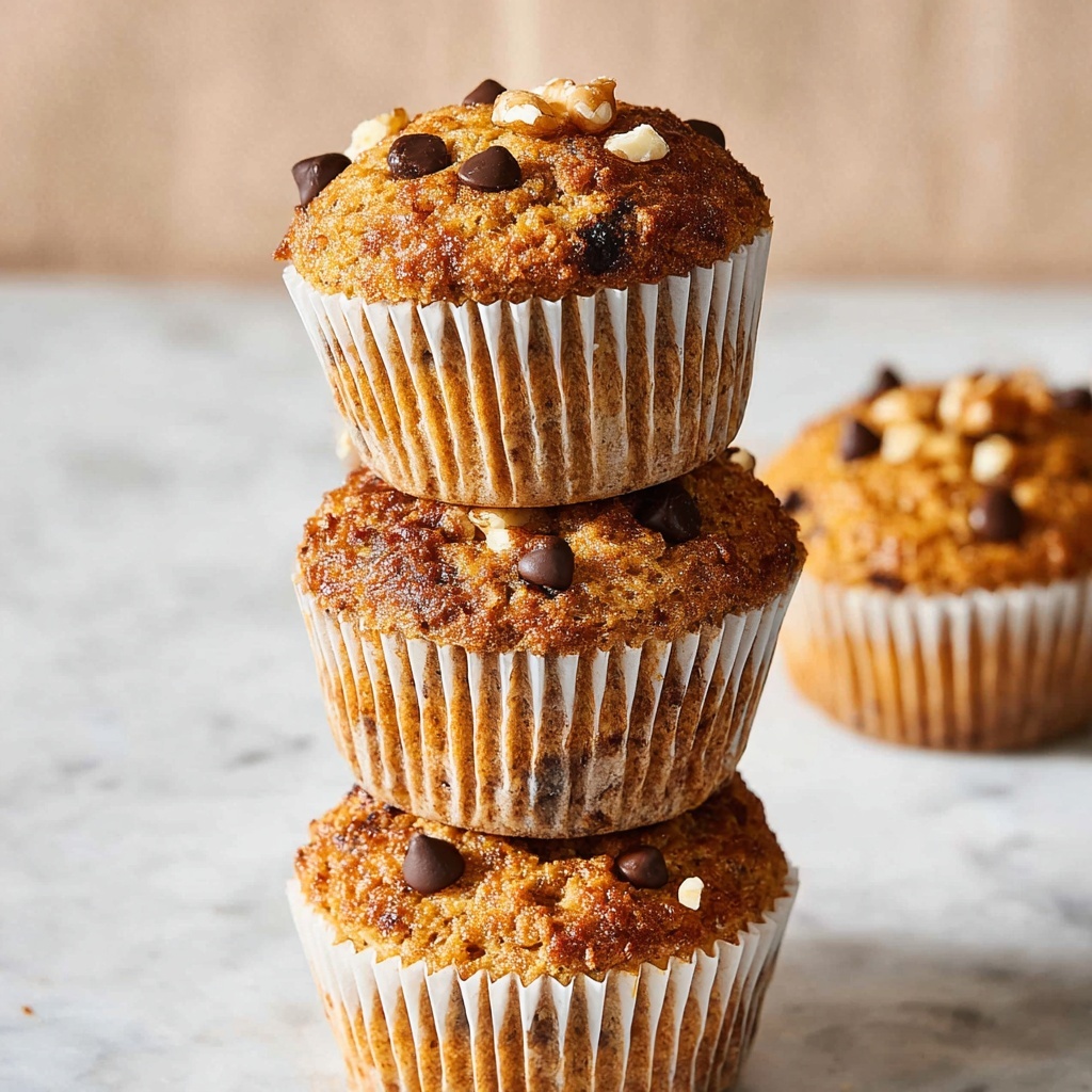 Vegan Banana Chocolate Chip Muffins Recipe - Recipe Image
