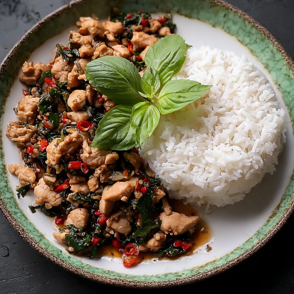 Spicy Thai Basil Chicken Recipe - Recipe Image