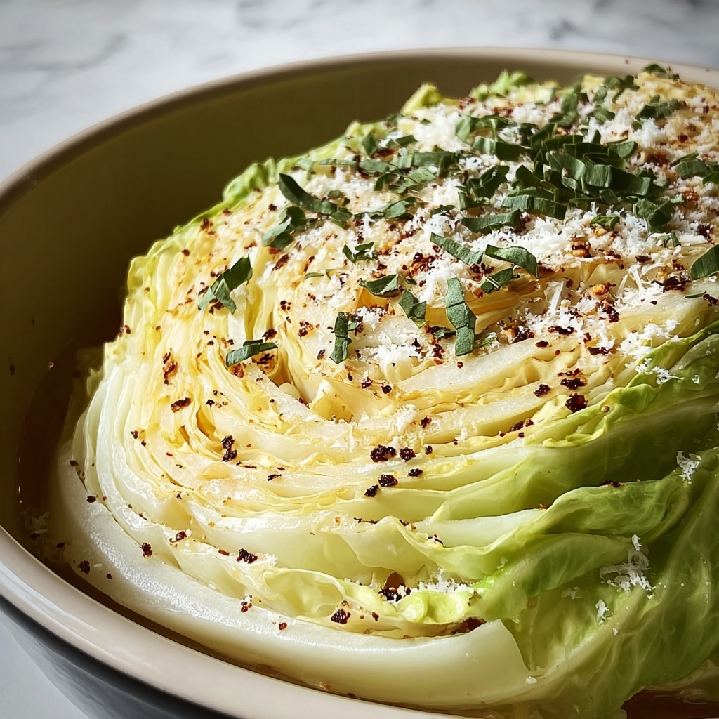 Creamy Slow Cooker Garlic Parmesan Cabbage Recipe - Recipe Image