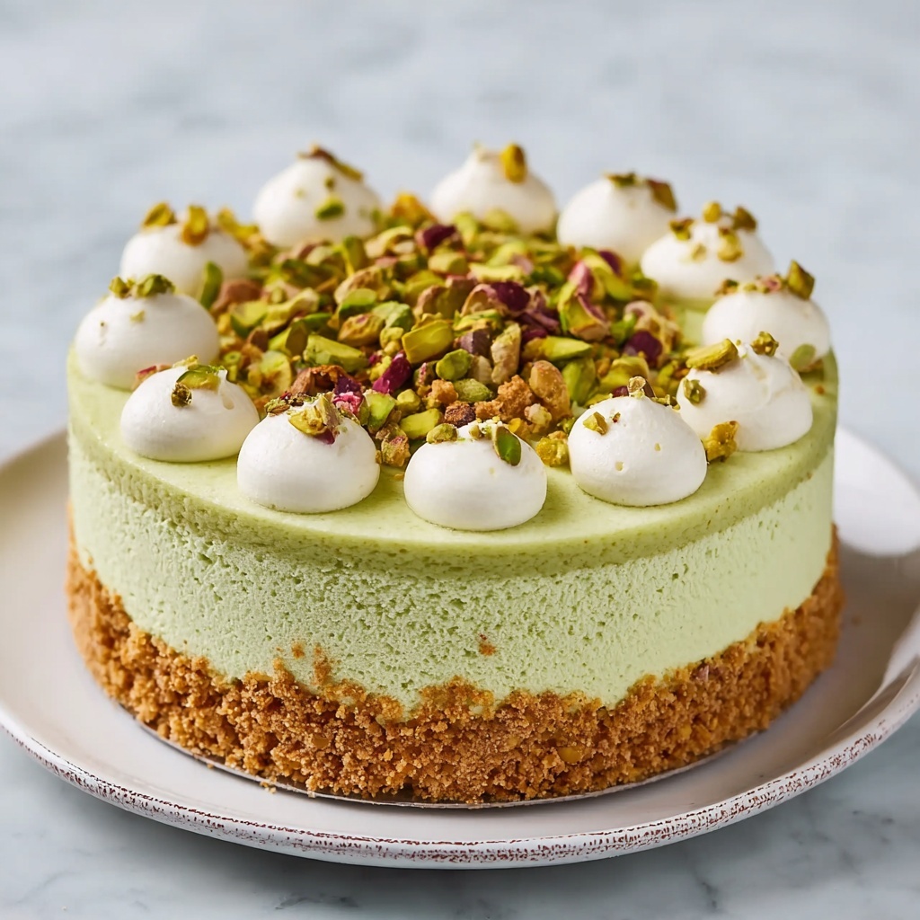 Easy No-Bake Pistachio Cheesecake Recipe - Recipe Image