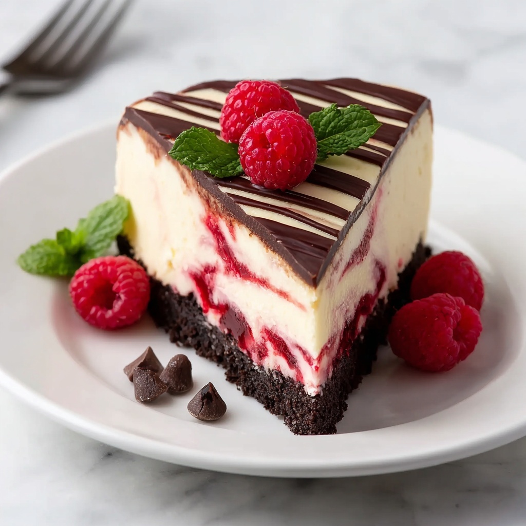 Chocolate Cheesecake With Raspberry Swirl Recipe - Recipe Image