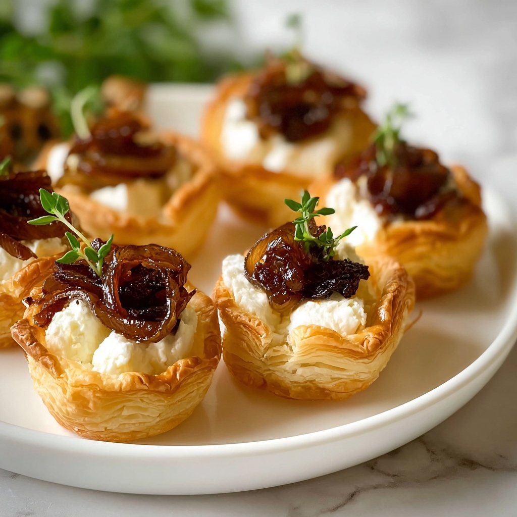 Irresistible Caramelized Onion and Goat Cheese Tarts Recipe - Recipe Image