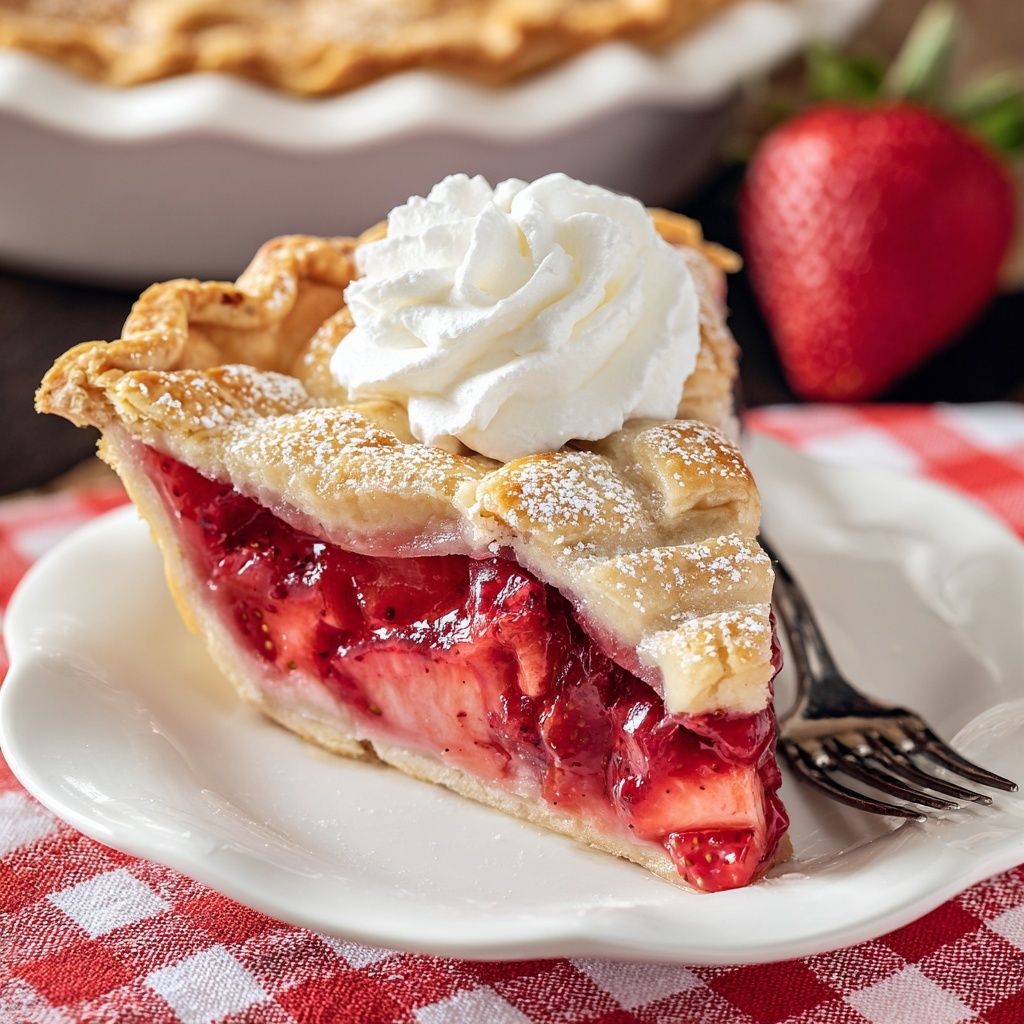 Strawberry Rhubarb Pie Recipe - Recipe Image