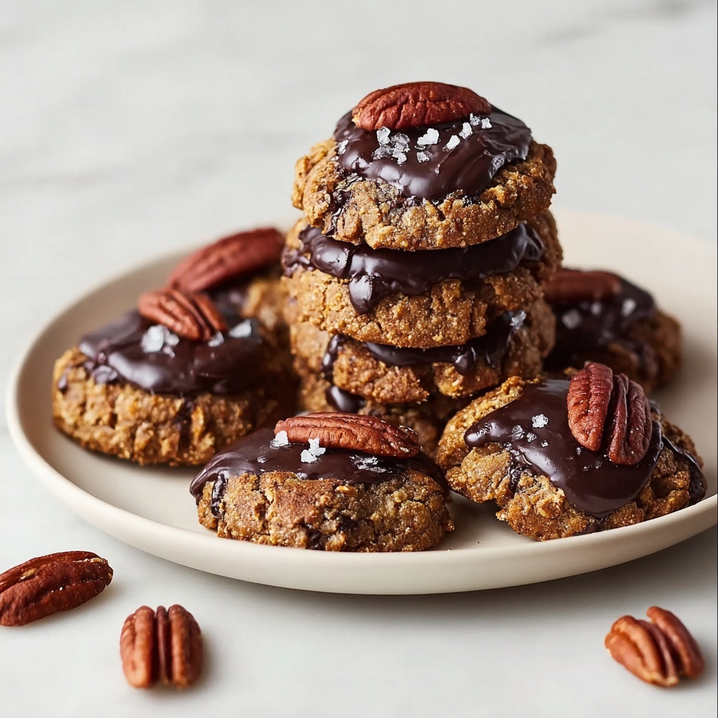 Low-Carb Pecan Softies with Sea Salt and Dark Chocolate Recipe - Recipe Image