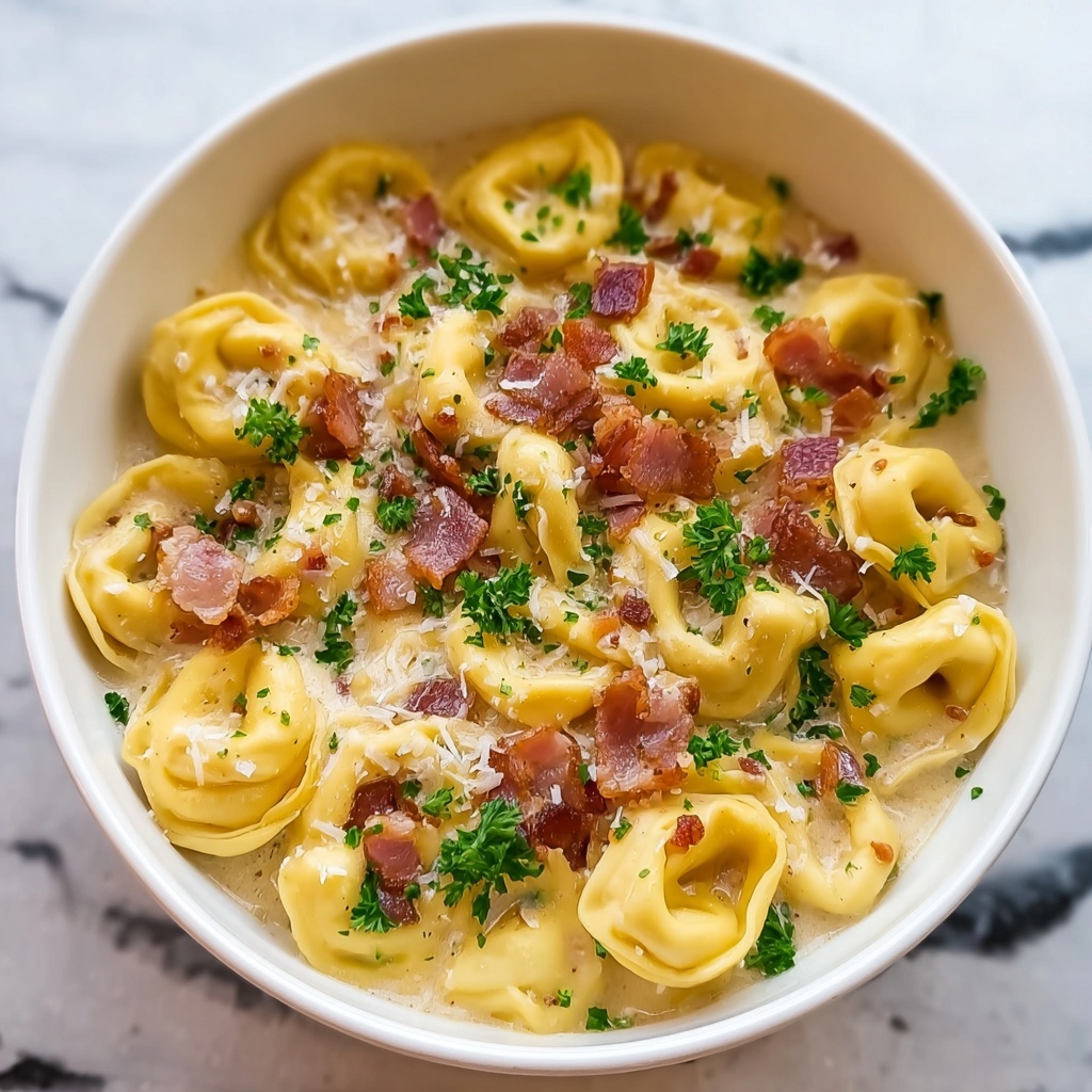 Creamy Tortellini Carbonara Recipe - Recipe Image