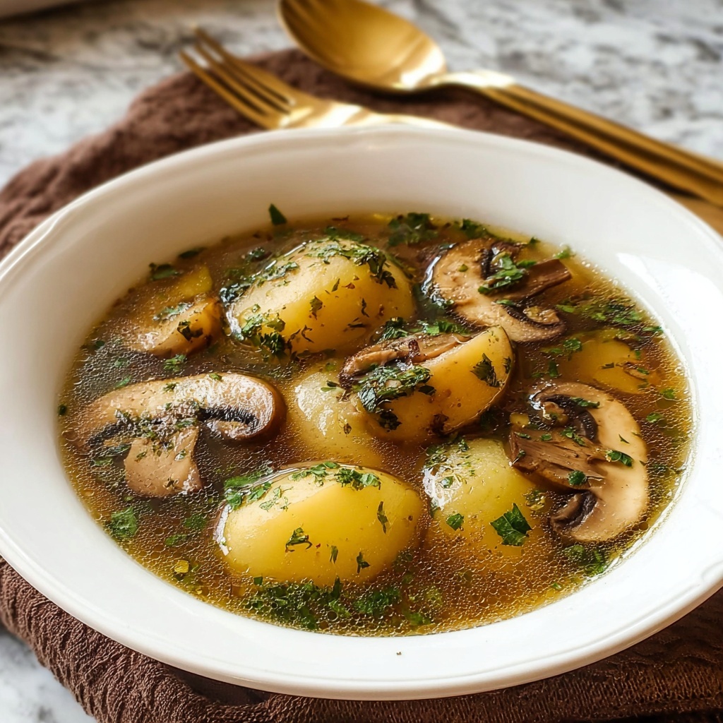 Russian Potato and Mushroom Soup Recipe - Recipe Image