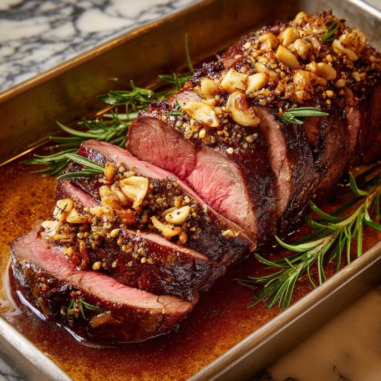 Oven-Roasted Beef Tenderloin with Herbs and Garlic Recipe