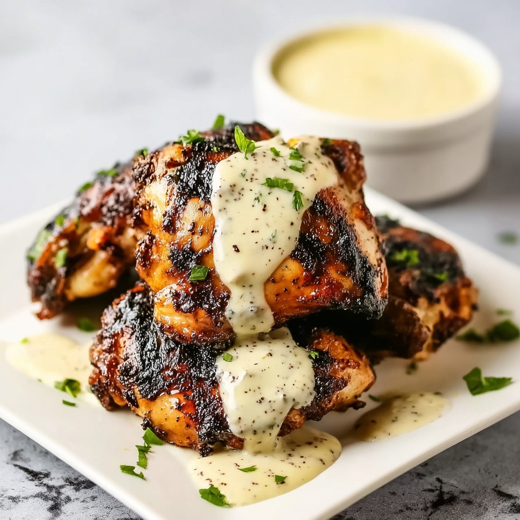 Cajun Grilled Chicken with Alabama White Sauce Recipe - Recipe Image